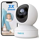 Reolink 5MP PTZ WLAN Überwachungskamera Innen, 2,4/5 GHz WiFi Baby Monitor mit Mensch/Haustiererkennung, Auto-Tracking, 3X Optischem Zoom, Heimüberwachungskamera für Ältere Kids, 2-Wege-Audio, E1 Z