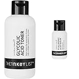 The INKEY List 10% Glycolic Acid Toner hilft, das Erscheinungsbild der Poren zu reduzieren 100 ml & 2% Hyaluronic Acid Serum für pralle und glatte Haut für alle Hauttypen 30