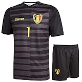 Belgien Torwarttrikot Courtois - Kinder und Erwachsene - Jungen - Fußball Trikot - Fussball Geschenke - Sport t Shirt - Sportbekleidung - Größe 152