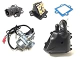 12mm Vergaser Luftfilter Membranblock Ansaugstutzen Set passend für Yamaha Neos MBK Ovetto 50 Minarelli CPI Motor Roller Tuning Reparatur komp