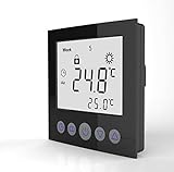SM-PC®, Digital Thermostat Raumthermostat Fußbodenheizung Wandheizung LED schwarz #a22