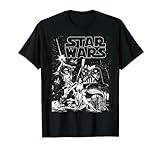 Star Wars Luke Leia Vader Retro Classic Comic Art T-S