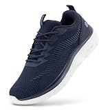 FitVille Walkingschuhe Herren Extra Weite Sneaker Atmungsaktive Laufschuhe Bequeme Sportschuhe für Breite Füße Mitternachtsblau 46 EU X-W