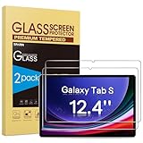 SPARIN Panzer Schutz Glas für Samsung Galaxy Tab S7 FE/Tab S9 Plus/Tab S9 FE Plus, Schutzfolie für Tab S9+ / S9 FE+ / S8+ Plus / S7+ Plus 12,4 Zoll, 2 Stück