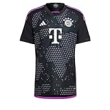 adidas adidas Herren Fußball Bayern München 23/24 authentisches Auswärtstrikot, Schwarz, M