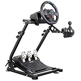 Dshot Racing Radständer (Aktualisierte Version), Höhe und Neigung, verstellbarer Lenkradständer für Logitech G25, G27, G29, G920 PS4 Xbox T500D Fanatech T3PA TGT Fahrsimulator Cockp