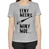 Eeny Meeny Miny Moe Game of Thrones Klassisches Damen T-Shirts Grau mit Rundhalsausschnitt und kurzen Ärmeln X-S