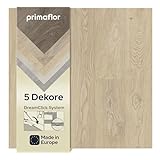 Primaflor Klick-Vinylboden - LIVE, Eiche natur, 10 x Hochwertige Vinyldielen mit Holzstruktur, Wasserbeständiger Bodenbelag, Schnelle und Einfache Verlegung