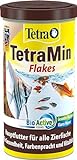 TetraMin Flakes - Fischfutter in Flockenform für alle Zierfische, ausgewogene Mischung für gesunde Fische und klares Wasser, 1 L D