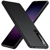 TesRank Sony Xperia 1 IV Hülle, Matte Oberfläche Soft Hüllen [Ultra Dünn] [Kratzfest] TPU Schutzhülle Case Weiche Handyhülle für Sony Xperia 1 IV-Schw