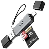 SD Kartenleser, uni USB Kartenleser 3.0, USB C Kartenleser Aluminum 2in1, OTG Adapter, Kartenlesegerät USB C kompatibel für SD/Micro SD/TF/SDHC/SDXC, kompatibel mit Android/Windows/macOS usw