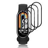 Funrae Schutzfolie für Xiaomi Mi Band 9 für Panzerglas, 4 Stücke Full Screen Blasenfreie HD Anti-Kratz Displayschutzfolie Wasserdicht Härtegrad 9H Displayschutz F