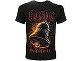 ACDC Herren T-Shirt AC/DC AC DC Original Hells Bells Offizielles schwarzes T-Shirt Glocken Hard Rock, Schwarz , XL