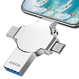 lumrok USB Stick 256GB - 4 in 1 Speicherstick USB 3.0 Wasserdichter USB-Stick Hochgeschwindigkeits 256GB USB-Flash-Laufwerk für Smartphone OTG Android Laptop PC