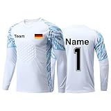 LAIFU Benutzerdefiniert Torwart Trikots für Erwachsene/Kinder Personalisiertes Torwarttrikot Set mit Name Team Log