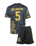 Mefstone Madrid Bellingham Dunkelblau Drachen Fußball Kinder Trikot,Spezieller Entwurf, Fussball, Limitierte Auflage, Beschränkte Auflage, Kommen Sie mit Shorts (Dunkelblau,176,Bell)