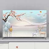 Neue Tv Haube Tv Staub Abdeckung Tuch 32-75 Zoll Mode Und Moderne Stil Haushalt Hängen Lcd Tv Abdeckung(Size:32IN(80X50CM),Color:A)