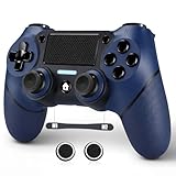 VooFun Wireless Controller Kompatibel mit PS4/Pro/Slim, Bluetooth Controllers Gamepad mit Vibration,6-Achsen Sensor, Touchpad, Stereo Kopfhörerbuchse, Turbo,1000mAh Akk