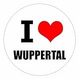 Kiwistar - Autoaufkleber - 8x8 cm - außen klebend - I love Wuppertal für Auto, Laptop, Fahrrad, LKW, Motorrad Aufkleber mehrfarbig JDM Decal Sticker Racing