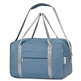 Narwey für Ryanair Handgepäck 40x20x25 & Handgepäck Tasche für Flugzeug Faltbare Reisetasche Damen Herren Weekender Damen Handgepäck Koffer 20L(Marineblau)