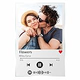 Indigos Musik Bild - Song Cover - 30x20 cm - Spotify - personalisiert - Geschenk - Acrylglas - für Frauen & Männer - individuell mit Wunsch Foto und Wunsch Text - Fotogeschenk für Sie & I