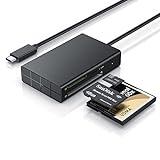 CSL - 3 in 1 USB USB-C Speicherkartenleser, Kartenleser Adapter, USB 3.2 Kartenlesegerät SD Karten, für SD, SDHC, SDXC, MicroSD, MicroSDHC und Micro SDXC