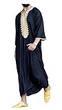 Greatfool Kaftan Herren - gebetskleidung für männer mit Premium-Qualitätsverarbeitungen - Elegant und traditionell Abaya Herren - arabische Kleidung Herren - L