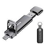 SSK USB C Externe SSD 256GB, mit bis zu 550 MB/s Extreme schneller USB-Stick, Dual-USB Typ C + A USB3.2 Gen2 Speicherstick für Android-Telefon, Laptop, Tablet, M