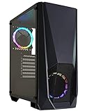 Xilence Xilent Blast X505.ARGB Gaming PC Gehäuse, 2X 120mm ARGB PWM Lüfter, ATX Midi Tower, schw
