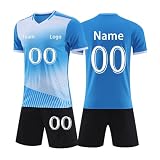 Generisch Fussball Trikot Personalisiert Herren Fußballtrikot Selbst Gestalten Sport Fußball Trikots Set Bedrucken Lassen Fußballdress Männer Baumwolle Sportanzug Meine Bestellungen Anzeigen Blau 160