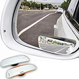 Echtglas Toterwinkelspiegel auto, Blindspiegel Seitenspiegel 360° Weitwinkel Einstellbare, 2 Stück