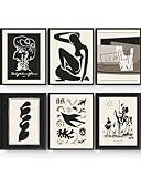 MLITH Moderne abstrakte Wandkunstdrucke, Matisse & Picasso Wanddekoration, Gemälde, Raumdekoration, ästhetisch, Vintage-Poster für Schlafzimmer, Wohnheim, Galerie, Ausstellung (20,3 x 25,4 cm,