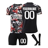 Trikot Name,Fußball Trikot Set Personalisiertes Trikot Fußball Geschenke Für Jungs Fussball Kleidung Jungen Football Kostüm Drucker Für T Shirts Fussball Trikots Kinder S