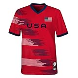 FIFA Offizielles Trikot der Jugendmannschaft der Frauenfussball-Weltmeisterschaft 2023, USA, Rot, 8-10 J