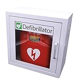 Saver One AED Defibrillator A1 (SVO-B0847) (vollautomatische Schockauslösung) mit Metallwandkasten und AED-Standortwink