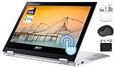 acer Chromebook Spin 2023 Flagship Convertible x360 Laptop, 29,5 cm (11,6 Zoll) 2-in-1 HD-Touchscreen IPS, 8-Core MediaTek MT8183C Prozessor, 4 GB RAM, 64 GB eMMC, Wi-Fi 5, Tag langer Akku, Chrome OS
