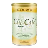 Chi-Cafe free 250 g Dose I Getränkepulver mit grünem und entkoffeiniertem Kaffee, Reishi-Pilz, Ballaststoffen, Kokos, Magnesium und Vitamin B12 I vegan I 50 T