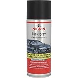 NIGRIN Lackspray, 400 ml, mattschwarzer Autolack, schützt Felgen und Karosserie vor Rost, schnell trocknend, Schw