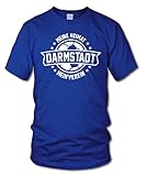 shirtloge - Darmstadt - Meine Heimat, Mein Verein - Fan T-Shirt - Royalblau - Größe XXL