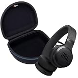 JBL Live 670NC Kabellose On-Ear-Kopfhörer mit Geräuschunterdrückung und gSport EVA-Hülle, Schw