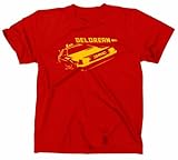 Zurück in die Zukunft Kult T-Shirt Delorean Motiv, rot, L