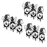 Sosoport 9 STK Ostern Erdungsstecker Zwerg einfügen kleine Gartenpfähle Embleme Ornament dekorativer Zwergpfahl Gartenzwerg Hofschild draussen Karte einführen Zwergkaninchen Holzstap