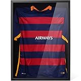 Avalo Objektrahmen - Einrahmung Fußballtrikot - 3D Box Frame - 60x80 CM - Schwarz - Deep Frame - Trikot Einrahmung in B