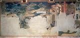 WYKUJMYTO Bekannt Leinwand Druck Wand Leinwanddruck Malerei Allegorie der schlechten Regierung von Ambrogio Lorenzetti Kunstwerk Bilder für Bürodekoration 60x90