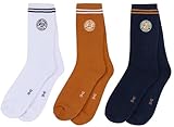 Roland Garros 3 Paar Sportsocken, offizielle Kollektion, Herrengröße, Tennis, mehrfarbig, 35-38