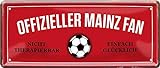 schilderkreis24 - Blechschilder OFFIZIELLER Mainz Fan Metallschild für Fußball Begeisterte Deko Artikel Schild Geschenkidee 28x12