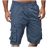 GFPGNDFHG Kurze Jeans Herren Blitzangebote des Tages Herren Shorts Sommer Chino Jeans Kurze Hosen Stretch Jogger Cargo Shorts Slim-Fit Marine XXL