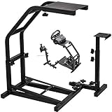 VEVOR Racing Simulator Cockpit höhenverstellbarer Rennradständer mit Passform für Logitech G25, G27, G29, G920 Rennrad und Pedale nicht im Lieferumfang