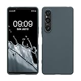 kwmobile Hülle kompatibel mit Sony Xperia 1 VI Hülle - weiches TPU Silikon Case - Cover geeignet für kabelloses Laden - Dunkler S