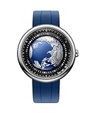 CIGA Design Automatik Uhr Herren - Blue Planet Armbanduhr mit Fluorkautschuk Armband(Edelstahl)